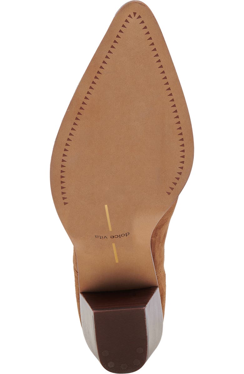 Dolce Vita Shadie Pointed Toe Chelsea Bootie -, Alternate, color, Brown Suede