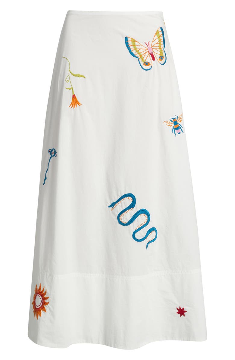Cleobella Eden Embroidered Organic Cotton Maxi Skirt, Alternate, color, Montecito Embroidery Motif