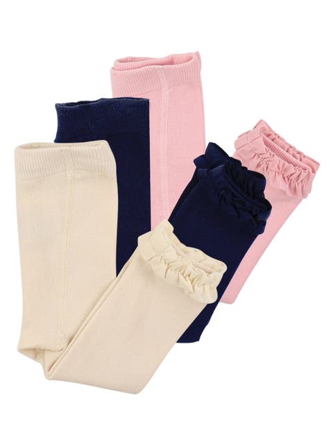 3-Pack Footless Ruffle Tights (Little Kid)