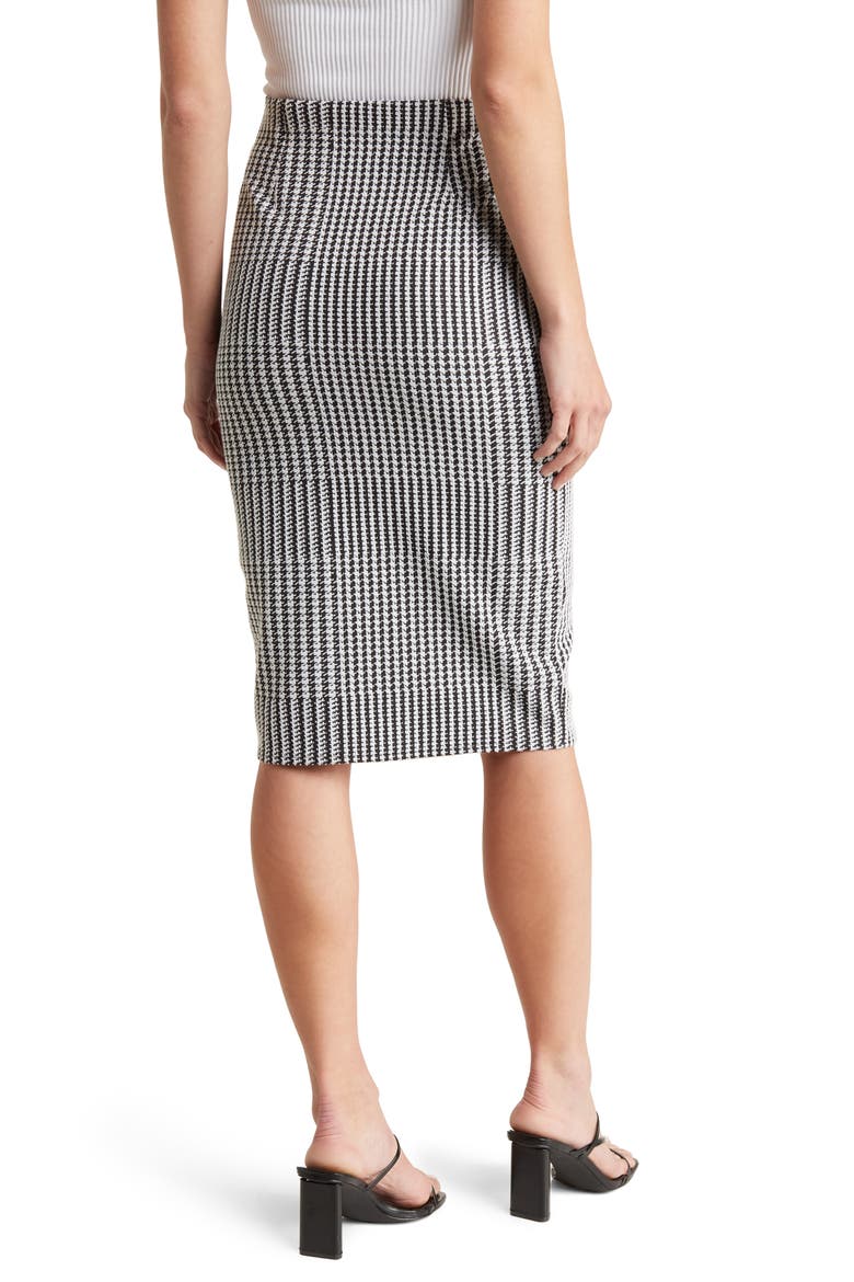 Front Slit Pencil Skirt, Alternate, color, BLACK/WHITE