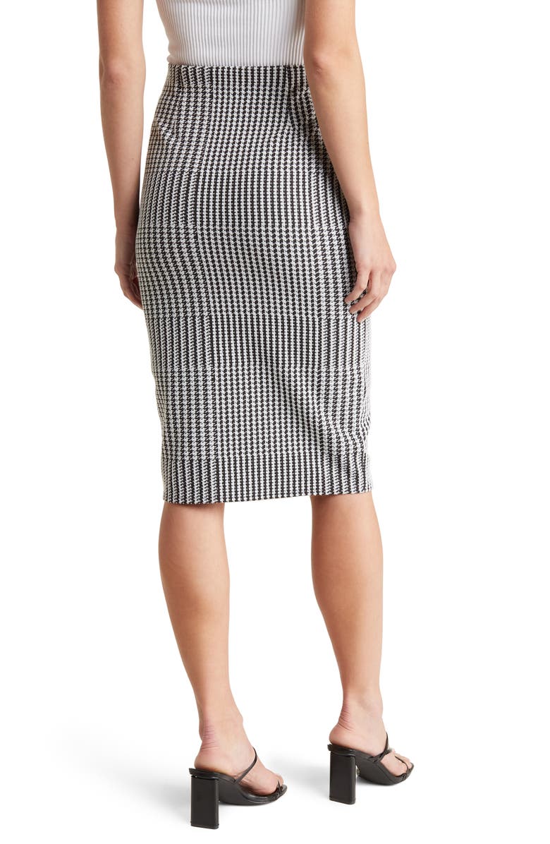 Ookie & Lala Front Slit Pencil Skirt, Alternate, color, Black/White
