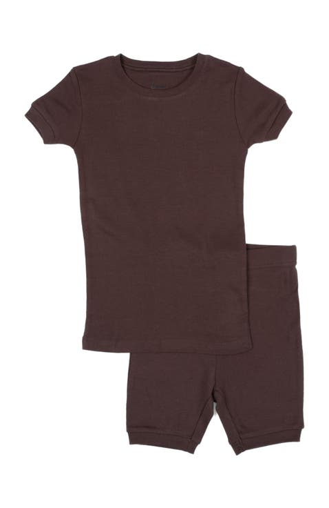 Kids Short Sleeve Cotton Solid Matching Family Pajamas (Toddler, Little Kid & Big Kid)