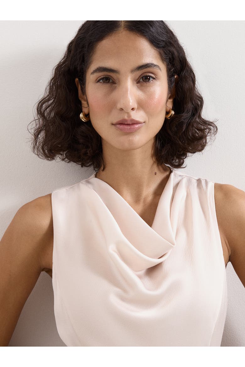 Ombre Cowl Neck Midi Dress, Alternate, color, Ivory