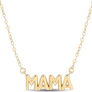 Frankie & Zoe 14K Yellow Gold Mama Pendant Necklace