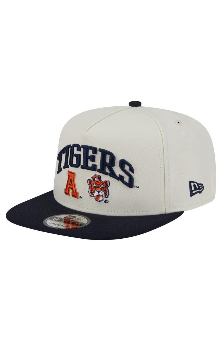 New Era Men's New Era White Auburn Tigers Collegiate 9FIFTY A-Frame Snapback Hat, Main, color, White