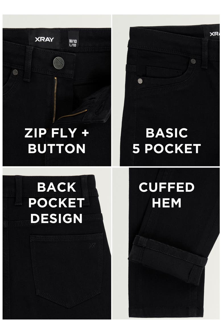 Kids' Stretch Straight Leg Jeans, Alternate, color, TENCEL BLACK