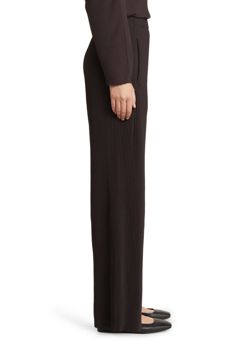 Wide Leg Rib Pants, Alternate, color, BROWN DARK