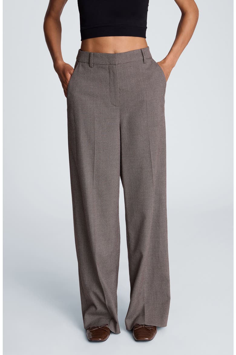 High Waist Wide Leg Pants, Alternate, color, BLACK MULTI