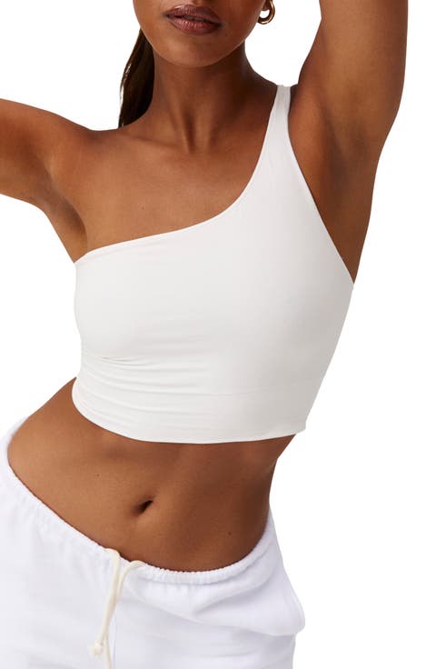 Seamless body smooth one shoulder top
