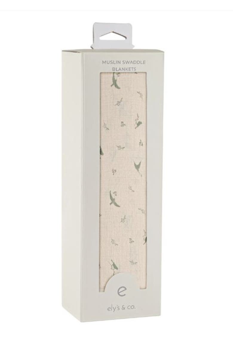 Cotton Muslin Swaddle Blanket 1 Pack, Alternate, color, Sage Bird