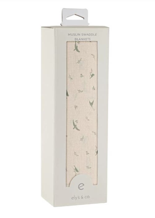 Ely's & Co. Cotton Muslin Swaddle Blanket 1 Pack
