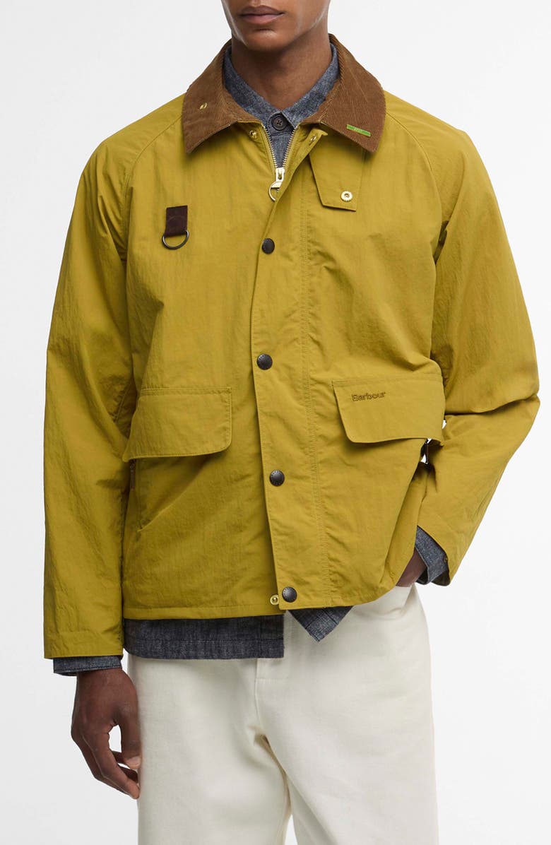 Barbour Icons Spey Nylon Jacket, Main, color, Amber Green