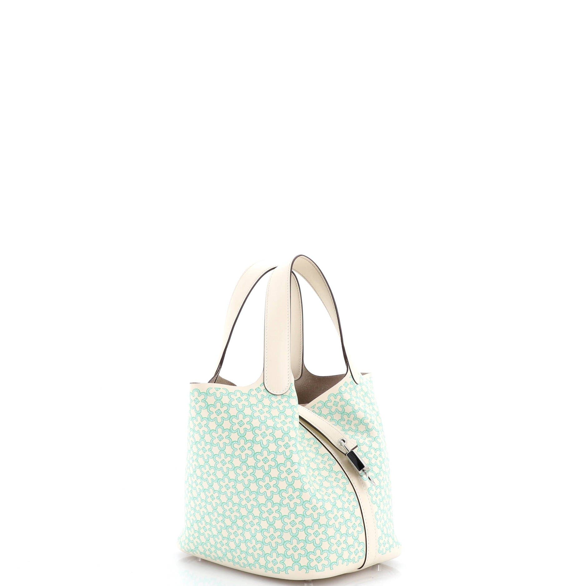 Pre-Owned Hermes Picotin Lock Bag Lucky Daisy Printed Swift PM, Alternate, color, 