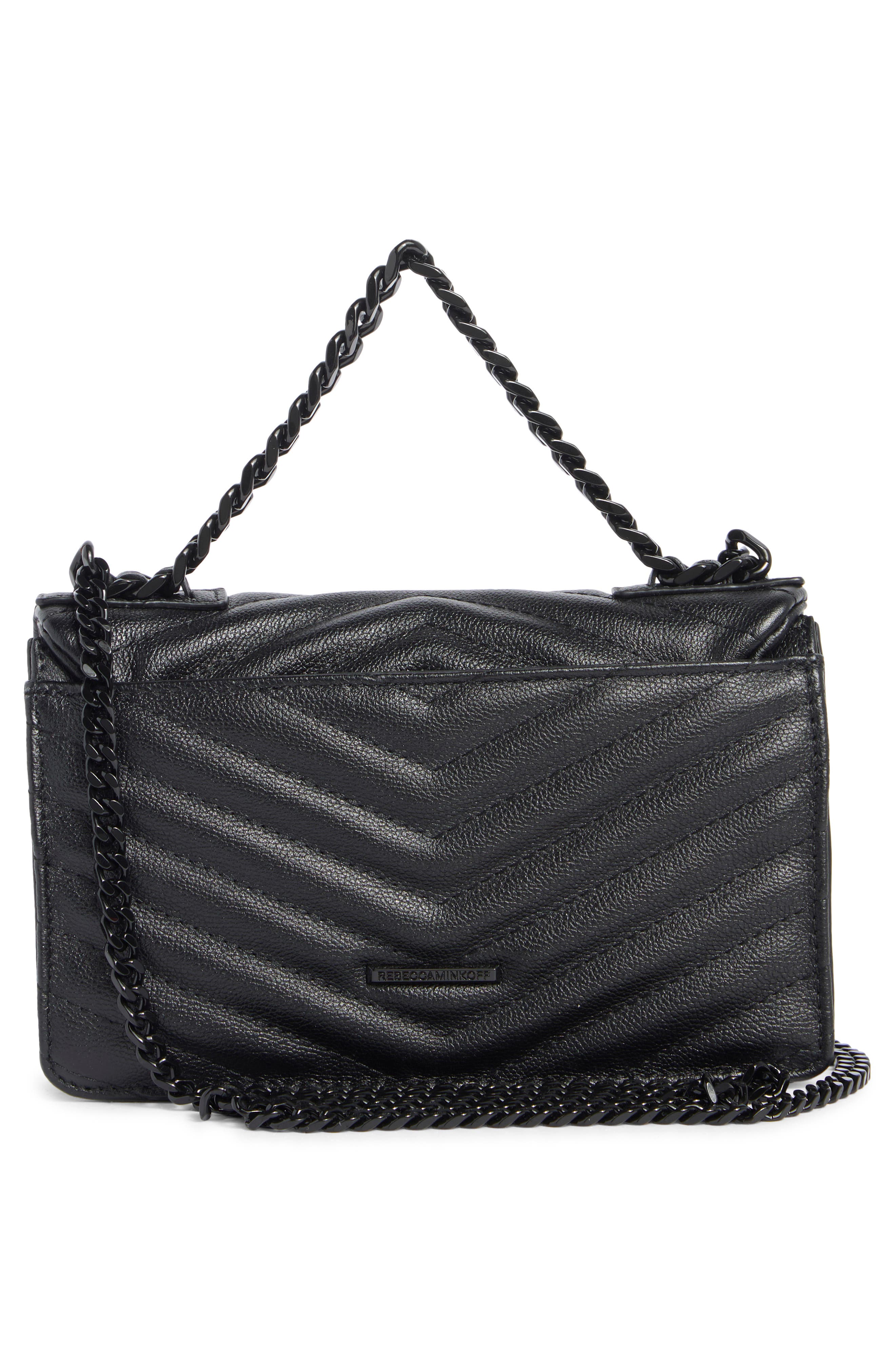 Rebecca Minkoff Edie Chevron Quilted Leather Shoulder Bag, Alternate, color, 