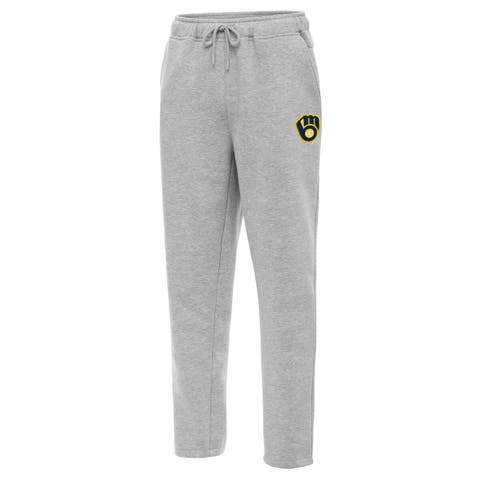 Men's Antigua  Heather Gray Milwaukee Brewers Victory Jogger Pants