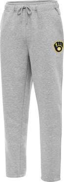 ANTIGUA Men's Antigua Heather Gray Milwaukee Brewers Victory Jogger Pants