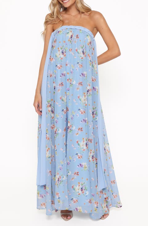 Codie Floral Strapless Maxi Dress