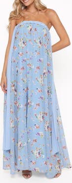 Petal & Pup Codie Floral Strapless Maxi Dress