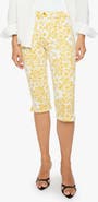 MOTHER The Stunner Zip Bunny Snip Floral Capri Jeans