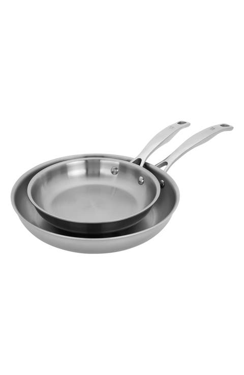 Clad H3 Two-Piece Stainless Steel Frying Pan Set