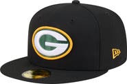 New Era Men's New Era Black Green Bay Packers 59FIFTY Fitted Hat