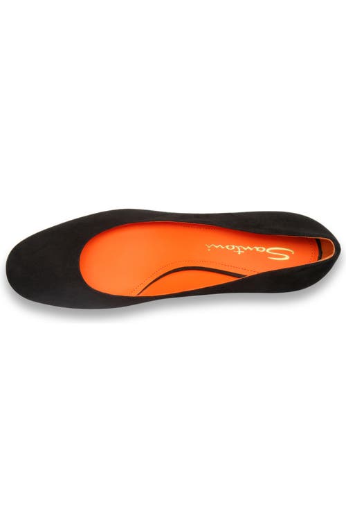 SANTONI SUEDE LOW-HEEL PUMP
