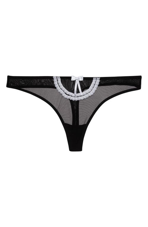 Playful Promises Miranda Thong in Black  product