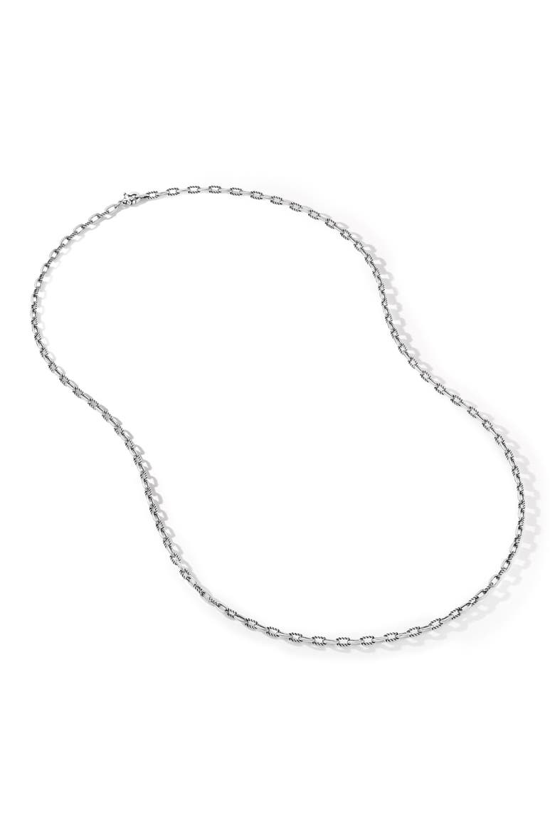 Men's DY Madison® Chain Necklace, 3mm, Alternate, color, STERLING SILVER
