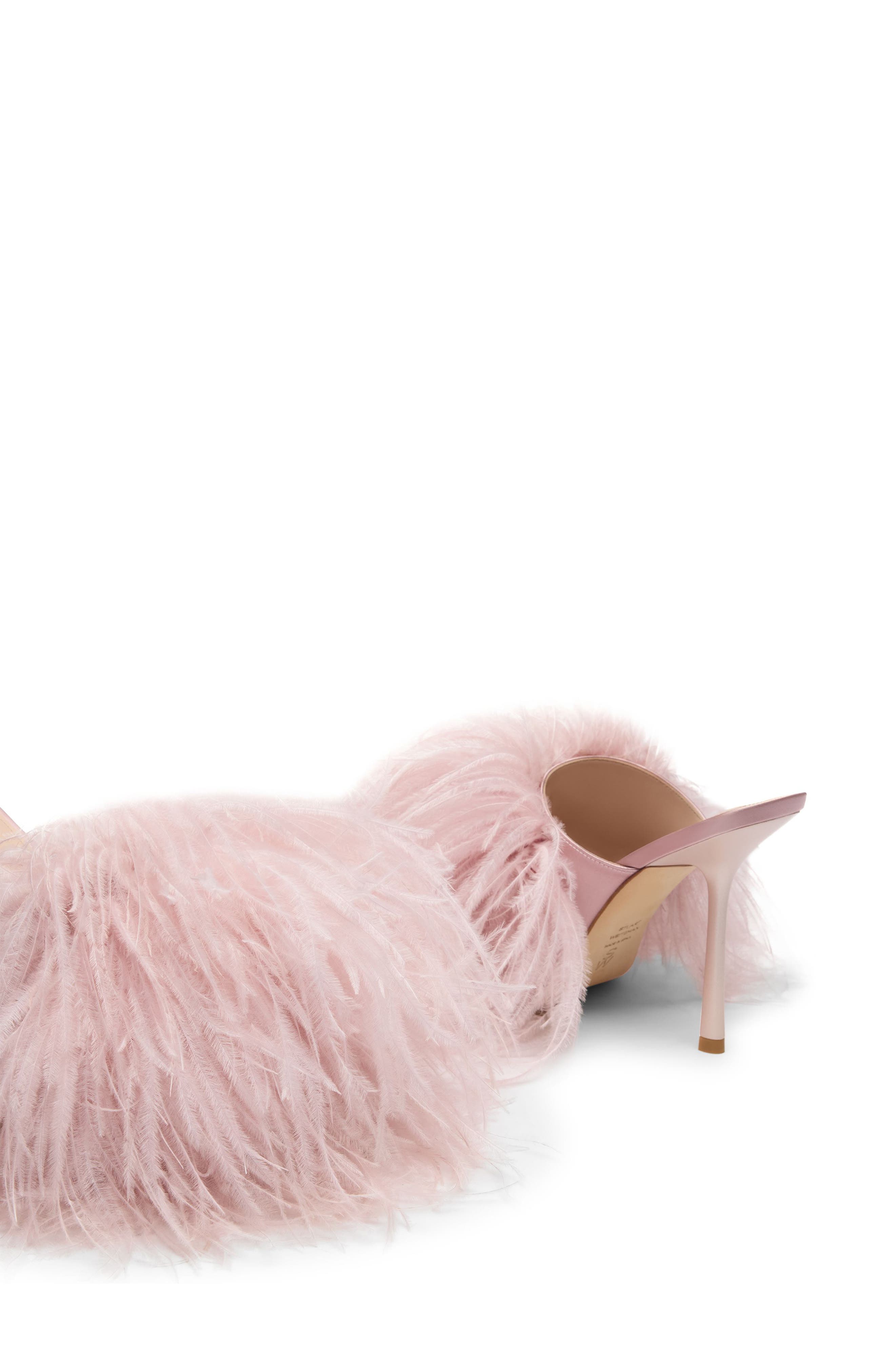Boa Feather Sandal, Alternate, color, PINK MARSHMELLOW
