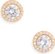 NORDSTROM RACK CZ Pavé Button Stud Earrings