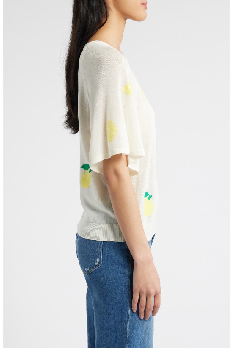V-Neck Batwing Sweater, Alternate, color, VANILLA