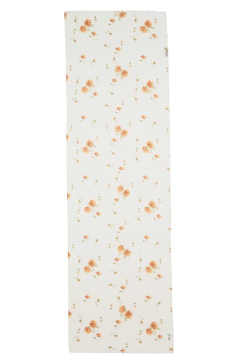 Anemone Print Cashmere Scarf