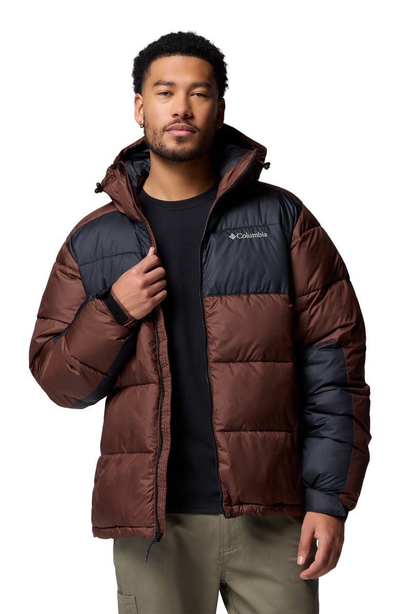 Columbia Pike Lake II Hooded Puffer Jacket, Alternate, color, Tobacco Black