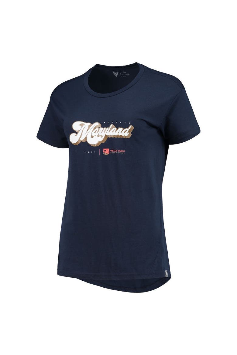 Women's Levelwear Navy Wells Fargo Championship Maryland T-Shirt, Alternate, color, Navy