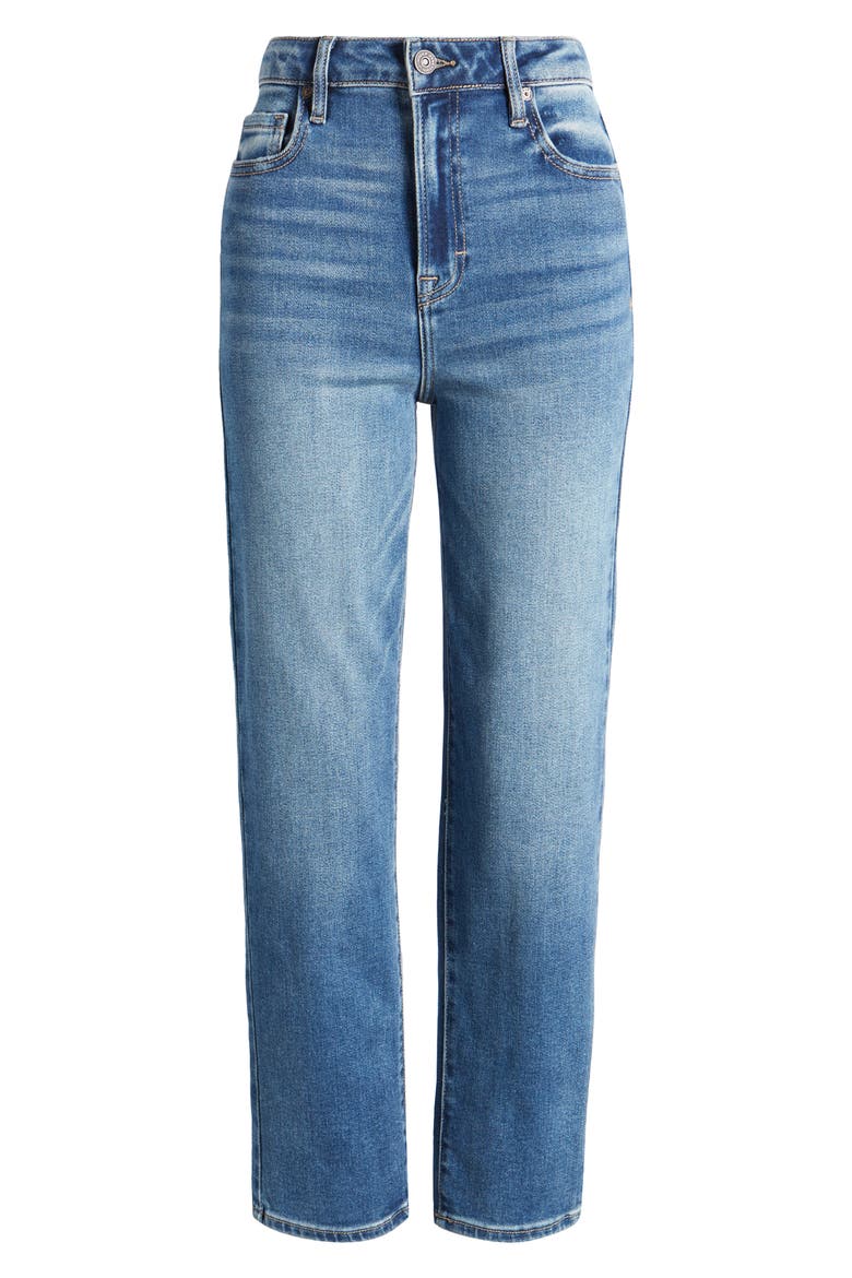 Tracey High Waist Straight Leg Jeans, Alternate, color, MEDIUM DARK WASH