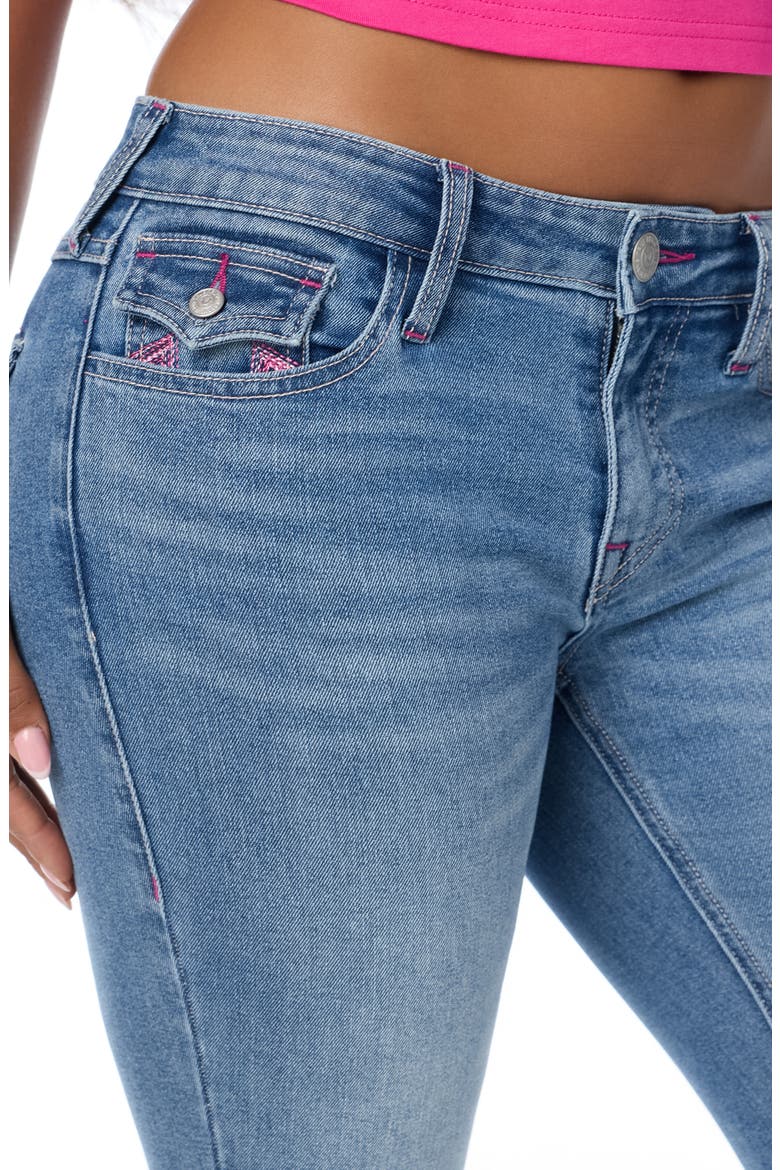 Joey Flap Flare Jeans, Alternate, color, MEDIUM RODEO BLUE WASH