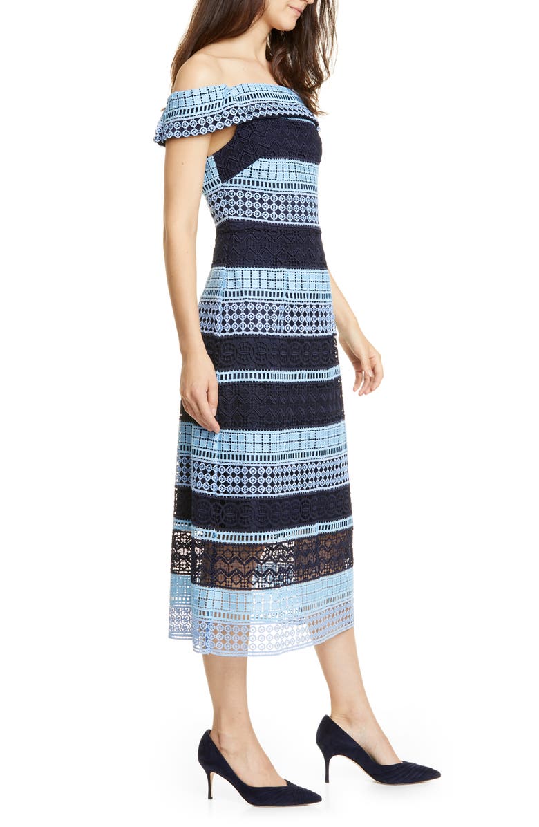 Ted Baker London Off-the-Shoulder Lace Dress, Alternate, color, 