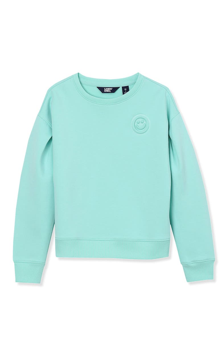 Lands' End Girls Knit Crewneck Sweatshirt, Main, color,