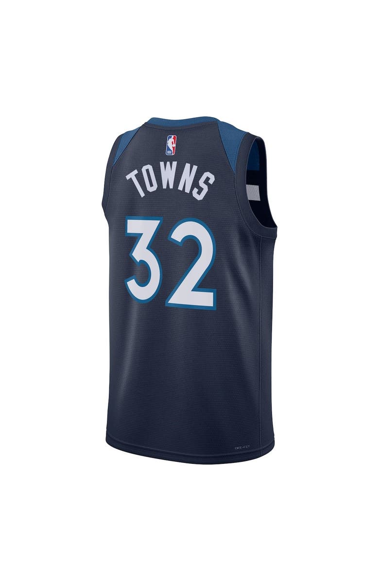 Nike Unisex Nike Karl-Anthony Towns Navy Minnesota Timberwolves Swingman Jersey - Icon Edition, Alternate, color, 
