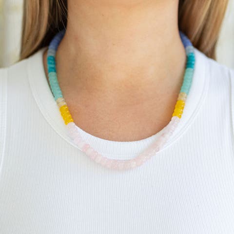 Take me to the Beach Gemstone Necklace