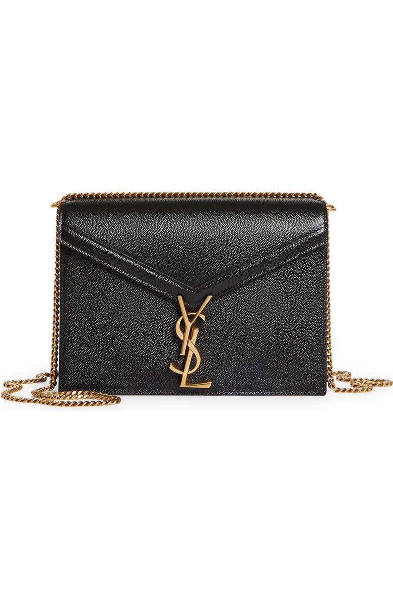 Saint Laurent Cassandra Leather Shoulder Bag, Main, color,