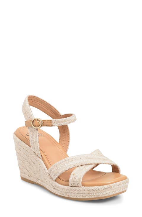 Newbury Espadrille Ankle Strap Platform Wedge Sandal (Women)