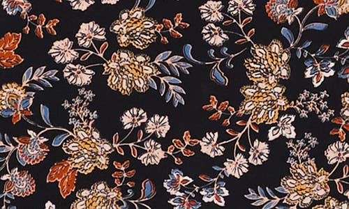 Vince Camuto Floral Print Sleeveless Maxi Dress In Rich Black