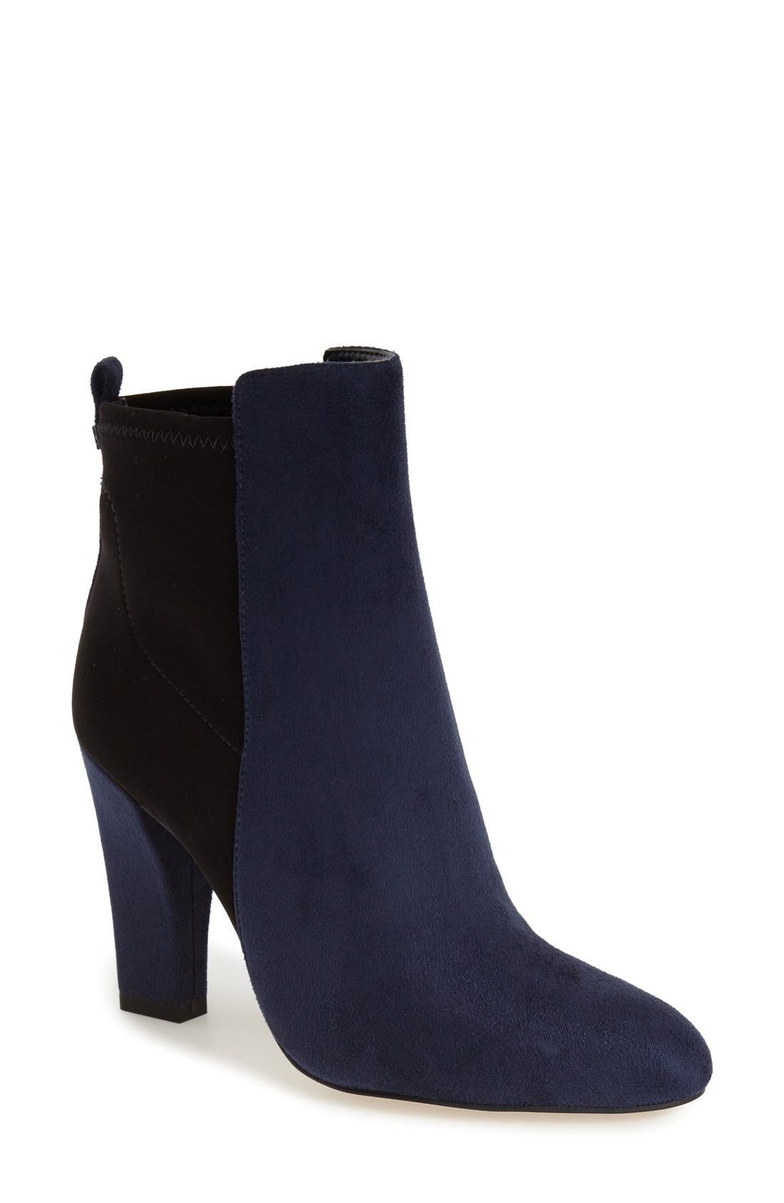 'Sunal' Almond Toe Bootie, Main, color, NAVY