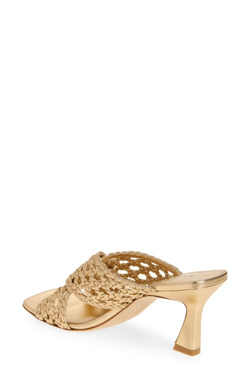 Stuart Weitzman Thea Slide 75 Sandal In Golden