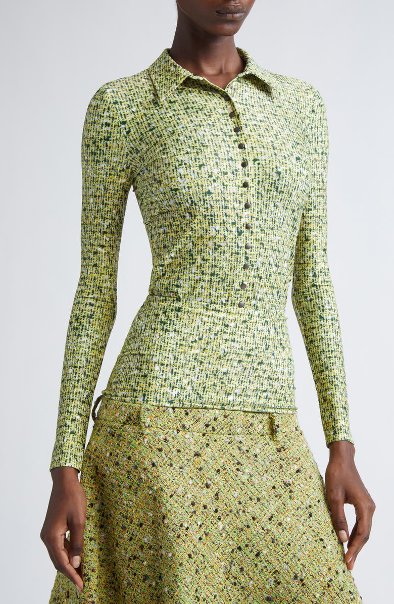 DIESEL<sup>®</sup> C-Elaz Trompe l'Oeil Jersey Shirt, Alternate, color, Yellow