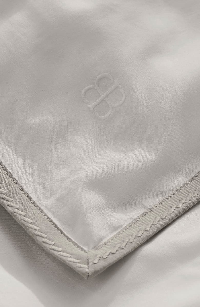 Boll & Branch Framed Percale Duvet Cover & Shams Set, Alternate, color, White/Pewter