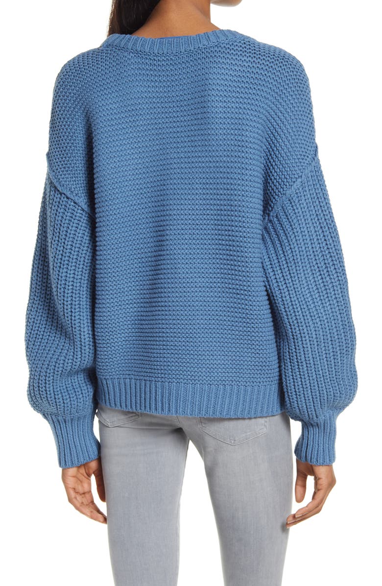 Free People Dream Cable Crewneck Sweater, Alternate, color, 