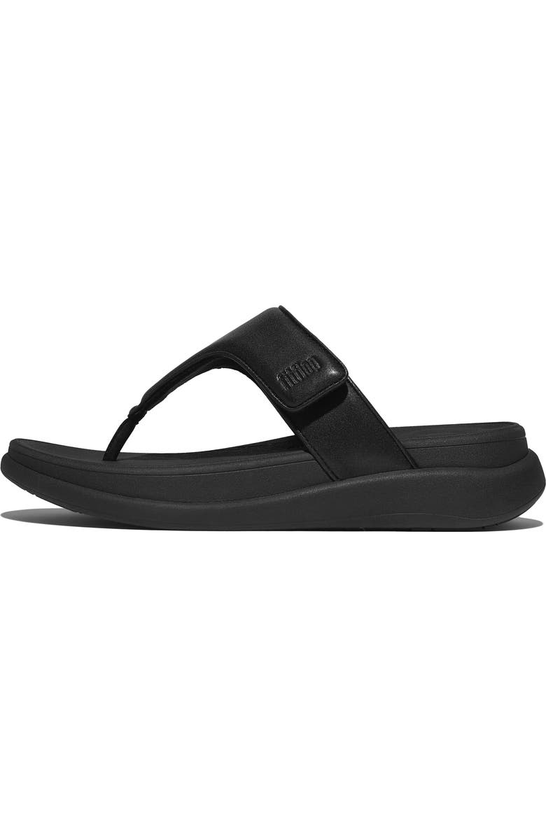FitFlop F-Mode Go Adj Flatfo Toe-Post, Alternate, color, All Black