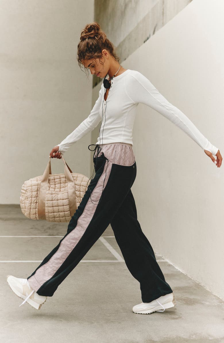 Free People FP Movement Snow Day Pants, Alternate, color, Black Combo